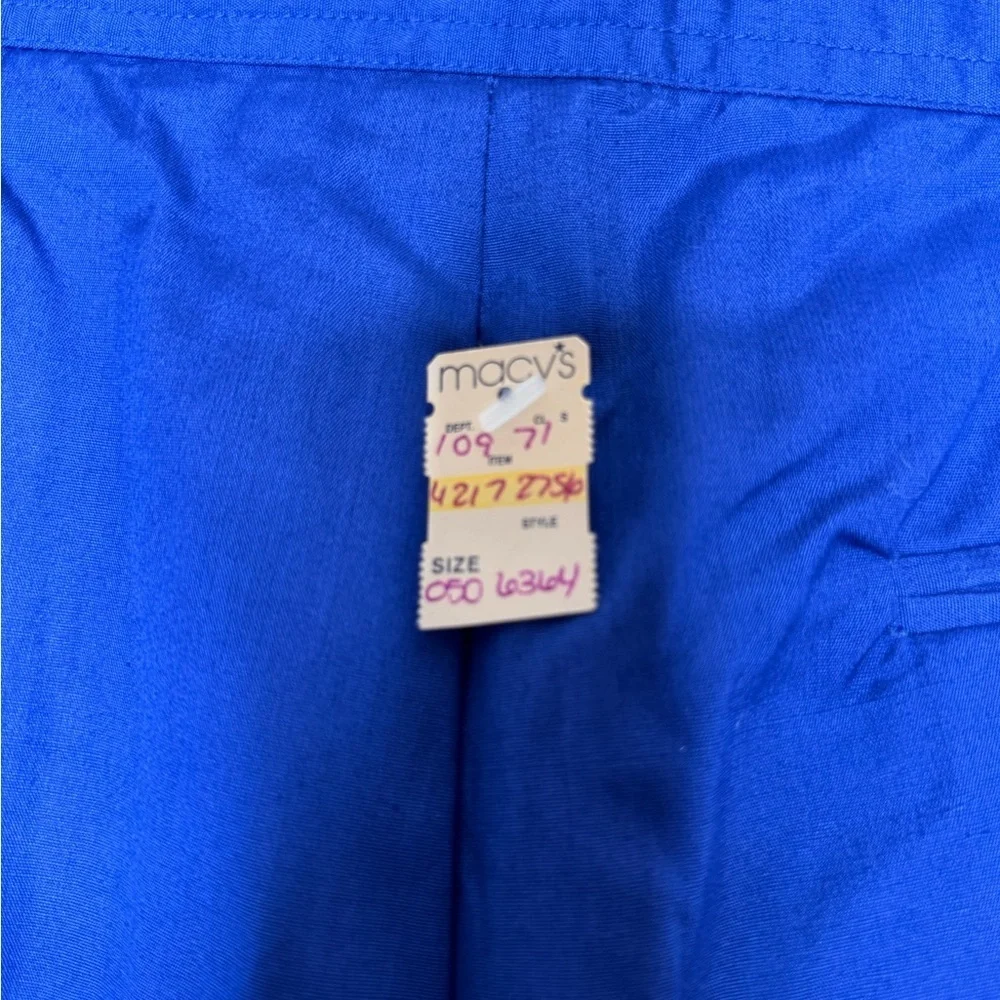 Fundamental Things NWT Dead Stock Cobalt Blue High Waist Pleated Walking 12